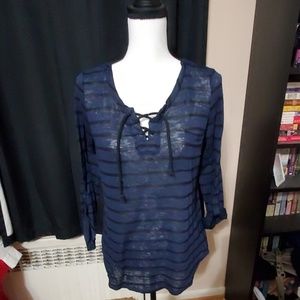 Black and Blue striped top
